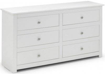 Product photograph of Radley Pine 6 Drawer Chest - Comes In Surf White And Anthracite Options from Choice Furniture Superstore