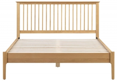 Cotswold Natural Satin Lacquer Oak Bed - Comes in Double and King Size Options