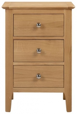 Product photograph of Cotswold Oak 3 Drawers Bedside Cabinet from Choice Furniture Superstore