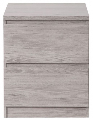 Product photograph of Jupiter Grey Oak 2 Drawer Bedside Cabinet from Choice Furniture Superstore