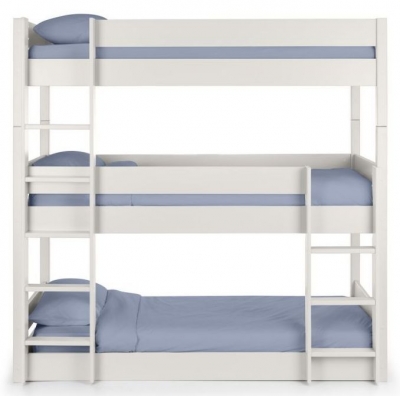 Trio 3 Level Pine Bunk Bed - Comes in Surf White and Dove Grey Options