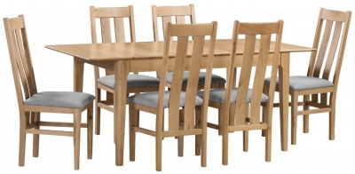 Product photograph of Cotswold Oak Extending Dining Table Set - Comes In 4 6 Chair Options from Choice Furniture Superstore
