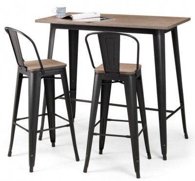 Product photograph of Grafton Mocha Elm Bar Table Set With 2 Stools from Choice Furniture Superstore