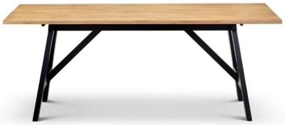 Product photograph of Hockley Black And Oak Dining Table - 8 Seater from Choice Furniture Superstore