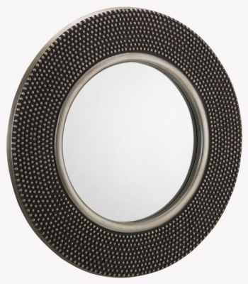 Product photograph of Adagio Studded Round Wall Mirror - 80cm X 80cm from Choice Furniture Superstore