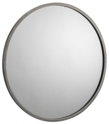 Product photograph of Octave Pewter Round Wall Mirror - 80cm X 80cm from Choice Furniture Superstore