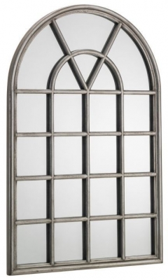 Product photograph of Opus Pewter Window Mirror - 60cm X 90cm from Choice Furniture Superstore