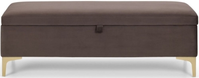 Image of Deco Truffle Velvet Fabric Blanket Box