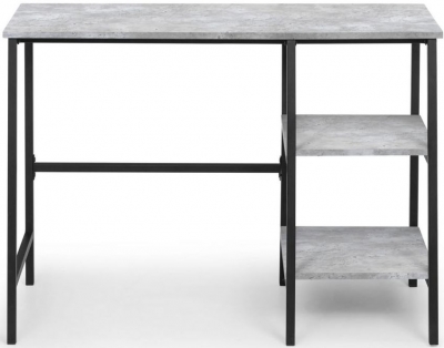 Product photograph of Staten Concrete Effect Metal Desk from Choice Furniture Superstore