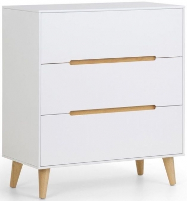 Product photograph of Alicia 3 Drawer Chest - Comes In White And Anthracite Options from Choice Furniture Superstore