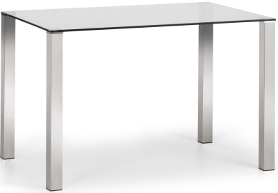 Enzo Chrome Dining Table - 4 Seater