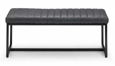 Product photograph of Soho Black Faux Leather Dining Bench from Choice Furniture Superstore