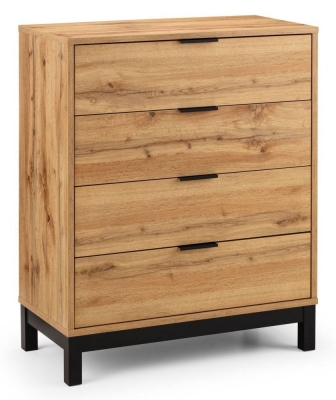 Product photograph of Bali Oak 4 Drawer Chest from Choice Furniture Superstore