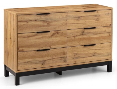 Product photograph of Bali Oak 6 Drawer Wide Chest from Choice Furniture Superstore