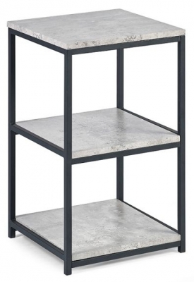 Product photograph of Staten Concrete Effect Tall Narrow Side Table from Choice Furniture Superstore