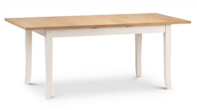 Product photograph of Davenport Ivory Lacquered Painted 6 Seater Extending Dining Table from Choice Furniture Superstore