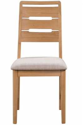 Product photograph of Curve Oak Dining Chair Sold In Pairs from Choice Furniture Superstore