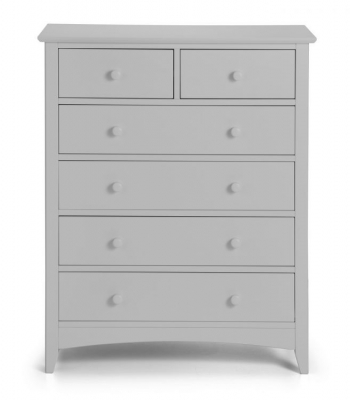 Product photograph of Cameo Dove Grey Lacquer Pine 2 4 Drawer Chest from Choice Furniture Superstore