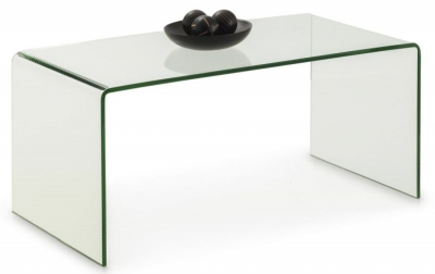 Product photograph of Amalfi Clear Glass Coffee Table from Choice Furniture Superstore