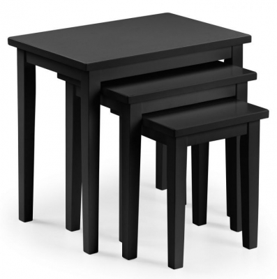Product photograph of Cleo Black Nest Of 3 Tables from Choice Furniture Superstore