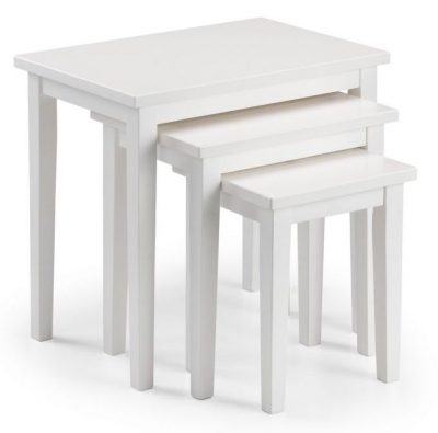 Product photograph of Cleo White Nest Of 3 Tables from Choice Furniture Superstore