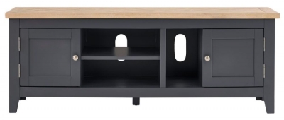 Product photograph of Bordeaux Dark Grey Lacquery Tv Unit Upto 64inch from Choice Furniture Superstore