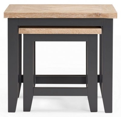 Product photograph of Bordeaux Dark Grey Nest Of 2 Tables from Choice Furniture Superstore