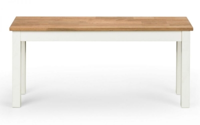 Product photograph of Coxmoor Ivory Lacquer Dining Oak Bench from Choice Furniture Superstore