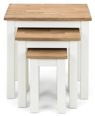 Product photograph of Coxmoor Ivory Painted Nest Of 3 Tables from Choice Furniture Superstore