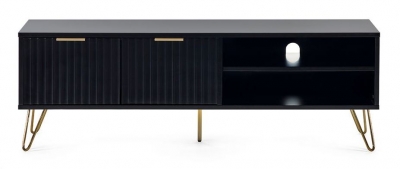 Product photograph of Murano Matte Black Tv Unit To 64inch from Choice Furniture Superstore