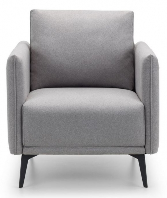 Product photograph of Rohe Grey Fabric Armchair from Choice Furniture Superstore
