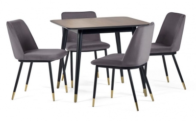 Product photograph of Findlay Square 4 Seater Dining Set With 4 Delaunay Grey Chairs from Choice Furniture Superstore