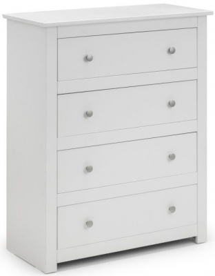 Product photograph of Julian Bowen Radley Surf White 4 Drawer Chest - Clearance Fss14388 from Choice Furniture Superstore