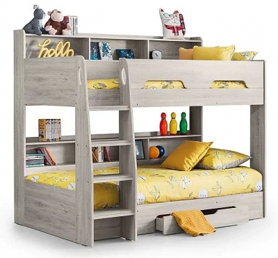 Product photograph of Orion Grey Oak Effect Kids Bunk Bed from Choice Furniture Superstore