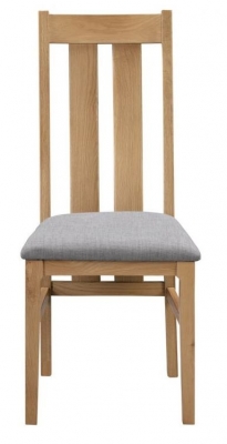 Product photograph of Cotswold Oak Dining Chair Sold In Pairs from Choice Furniture Superstore