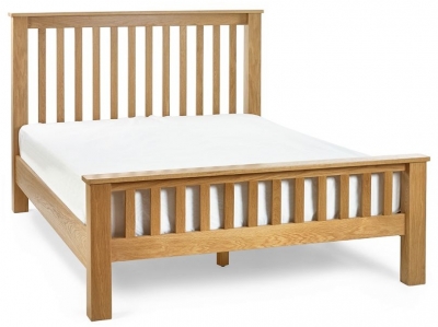 Product photograph of Mallory Oak High Footend Bed - Comes In Double And King Size Options from Choice Furniture Superstore
