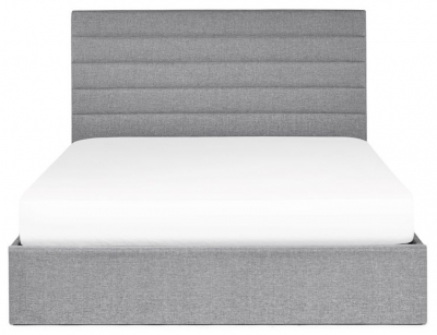 Product photograph of Merida Grey Fabric Lift-up Storage Bed from Choice Furniture Superstore