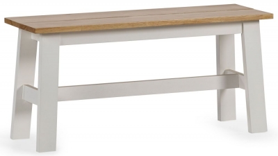 Product photograph of Linwood White Painted Dining Bench from Choice Furniture Superstore