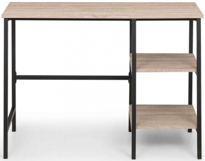 Product photograph of Clearance - Tribeca Sonoma Oak And Black Metal Desk - D592 from Choice Furniture Superstore