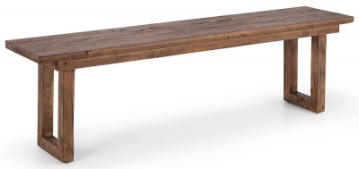 Product photograph of Woburn Brown Reclaimed Pine Dining Bench from Choice Furniture Superstore