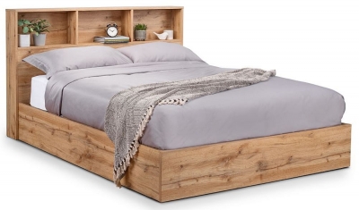 Product photograph of Bali Light Oak Ottoman Storage Bed - Comes In Single Double And King Size from Choice Furniture Superstore