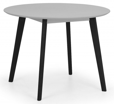 Casa Grey and Black Round Dining Table - 4 Seater