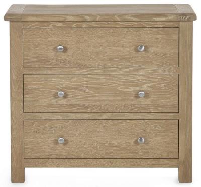 Product photograph of Memphis Limed Oak 3 Drawer Chest from Choice Furniture Superstore