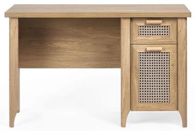 Product photograph of Sydney Rattan 1 Door 1 Drawer Desk from Choice Furniture Superstore