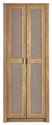 Product photograph of Sydney Rattan 2 Door Wardrobe from Choice Furniture Superstore