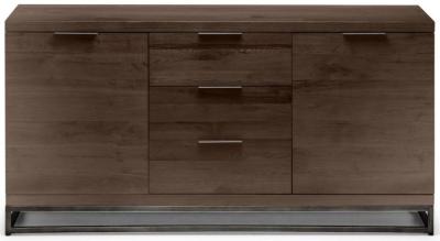 Product photograph of Brooklyn Dark Oak 2 Door 3 Drawer Sideboard from Choice Furniture Superstore