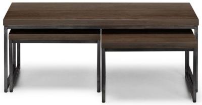 Product photograph of Brooklyn Dark Oak Nest Of Coffee Table from Choice Furniture Superstore