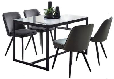 Product photograph of Chicago Smoked Dining Table - 4 Seater from Choice Furniture Superstore
