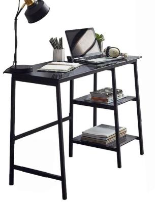Product photograph of Chicago Smoked Black Glass Desk from Choice Furniture Superstore