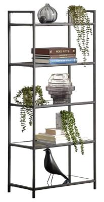 Product photograph of Chicago Smoked Blacktall Bookcase from Choice Furniture Superstore